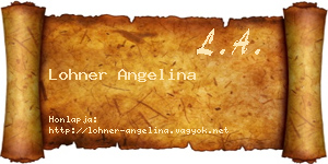 Lohner Angelina névjegykártya